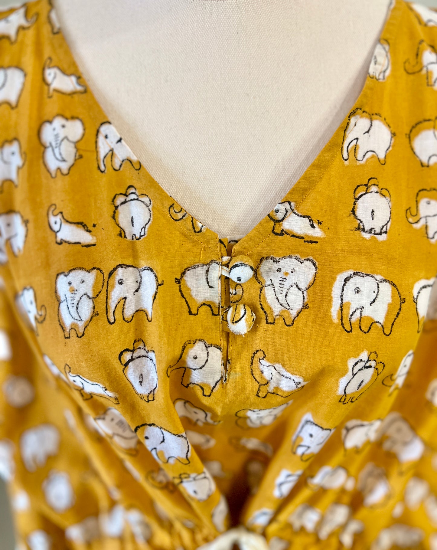 EHSAAS- Midi Length Kaftans in Yellow