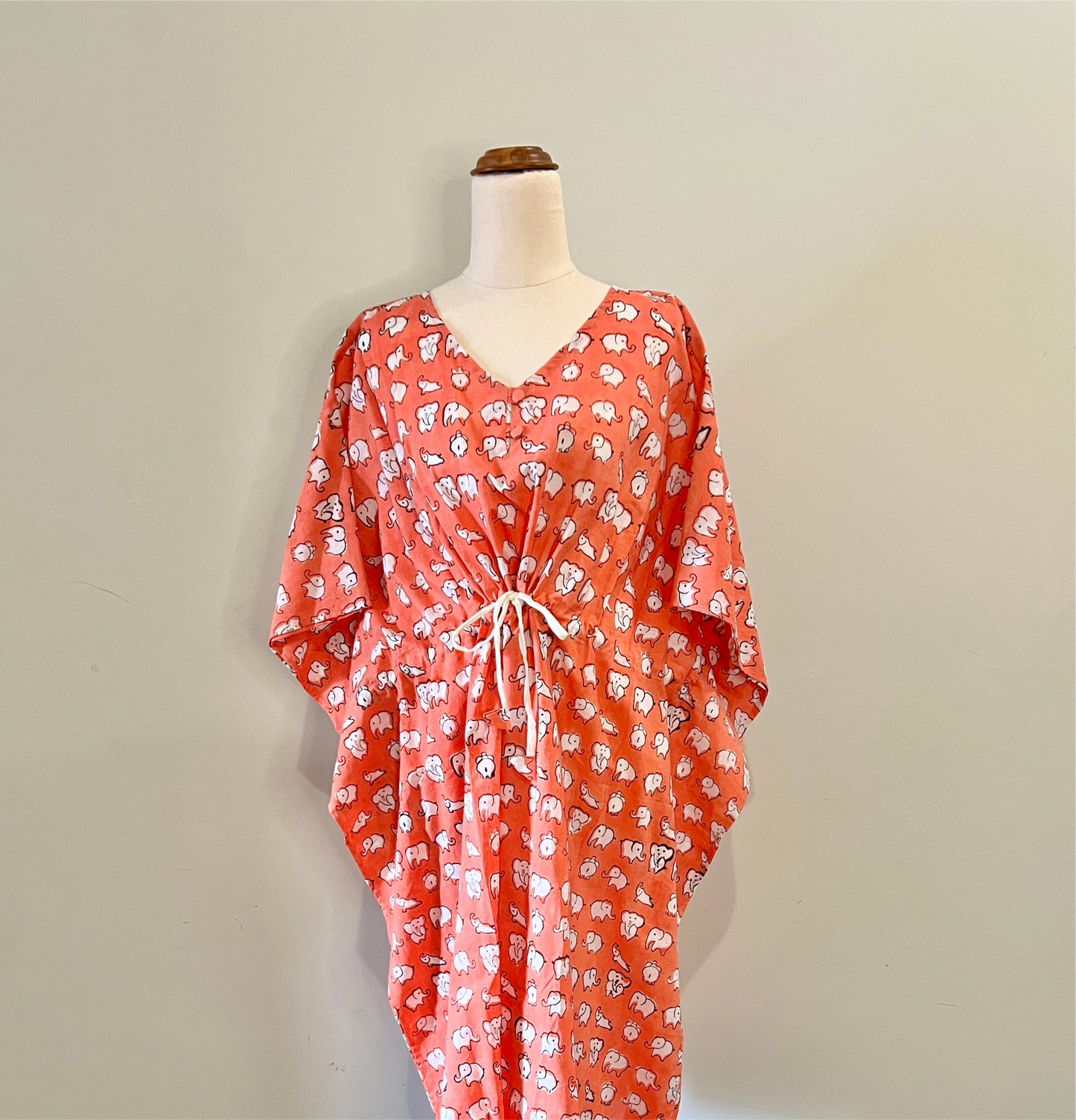 EHSAAS- Midi Length Kaftans in Peach