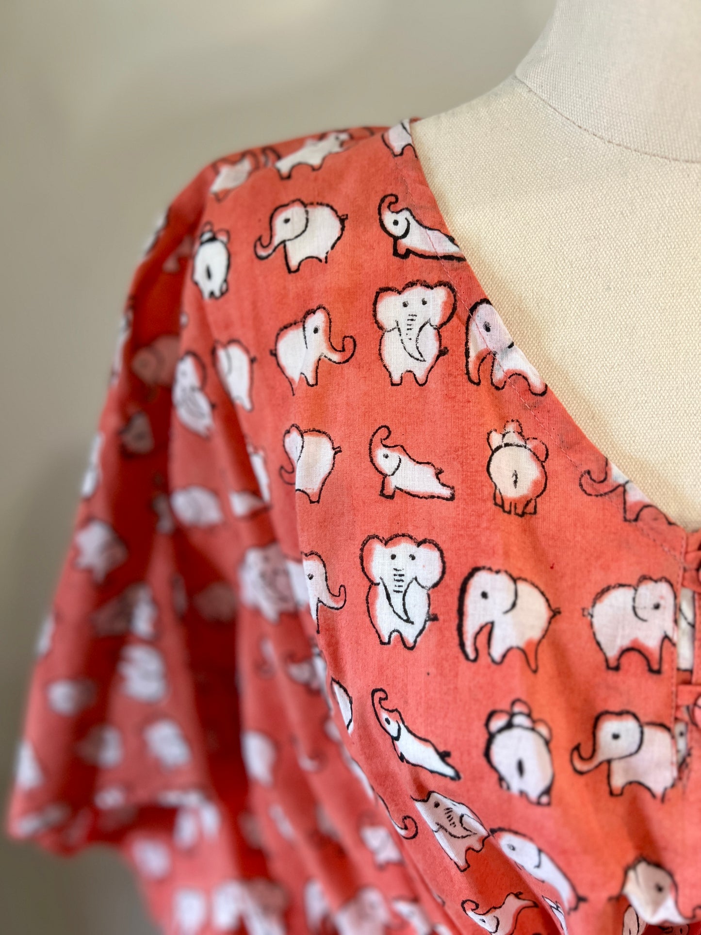 EHSAAS- Midi Length Kaftans in Peach