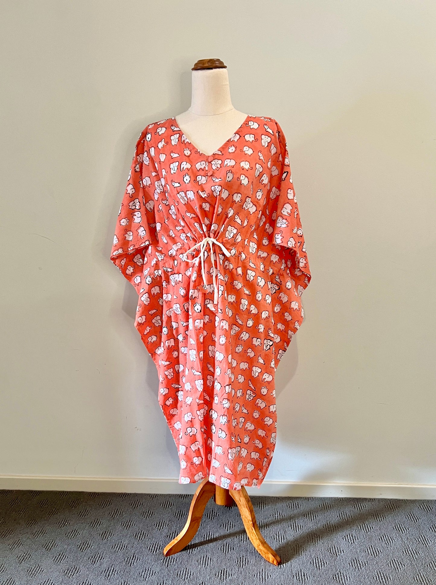 EHSAAS- Midi Length Kaftans in Peach