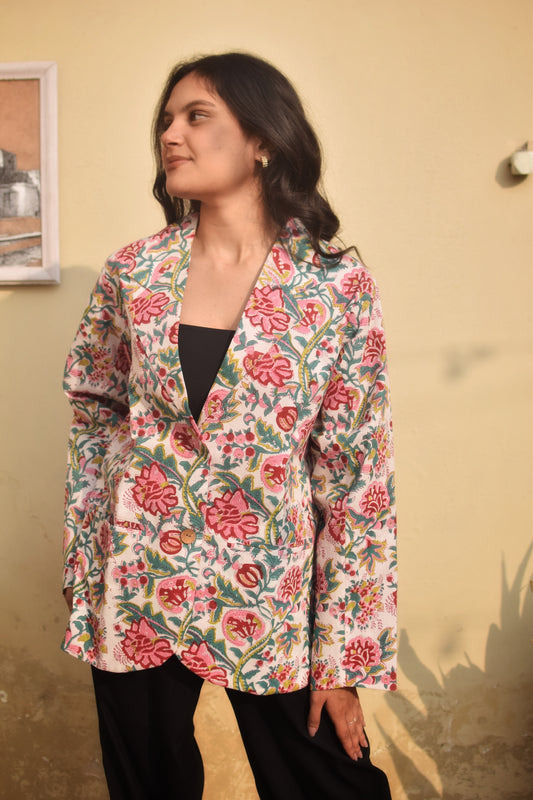 AFSANA- Cotton Jackets in Multi Floral