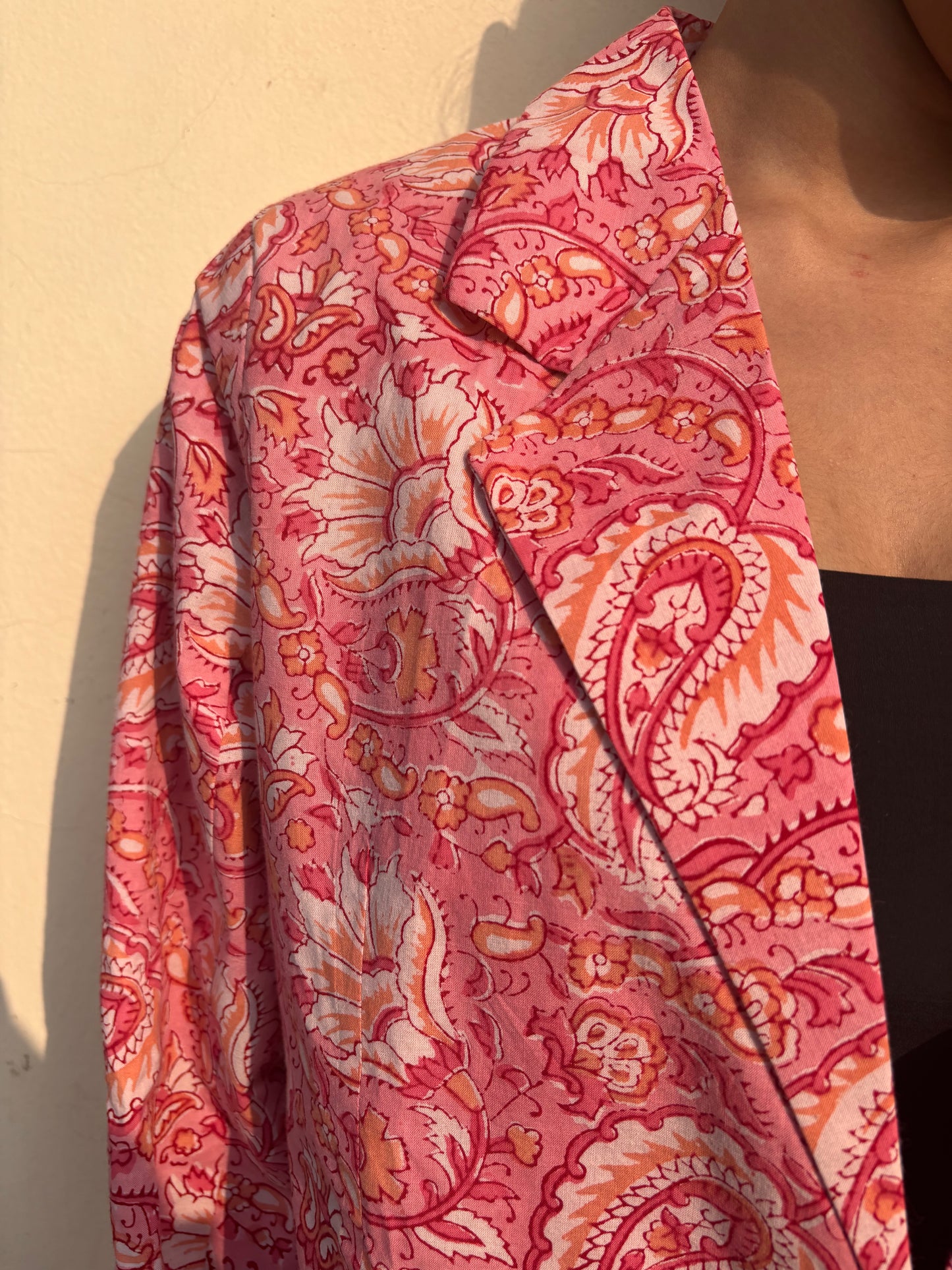 AFSANA- Cotton Jackets in Pink Floral