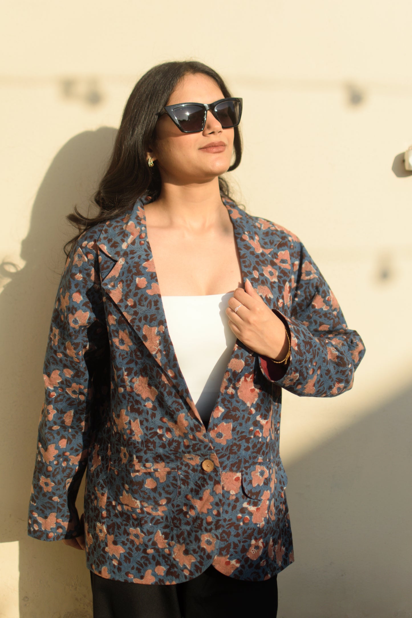 AFSANA- Cotton Jackets in Indigo