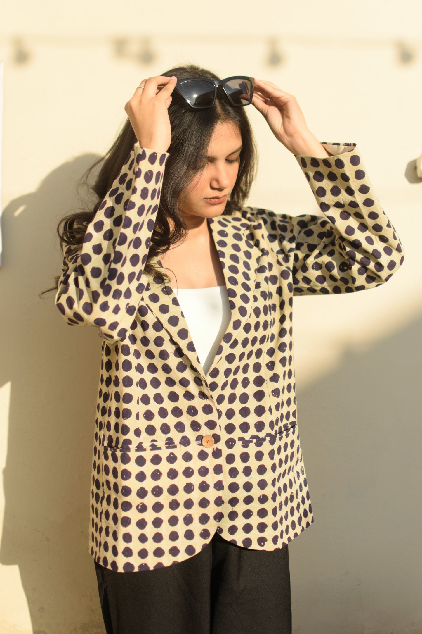 AFSANA- Cotton Jackets in Polka Dots