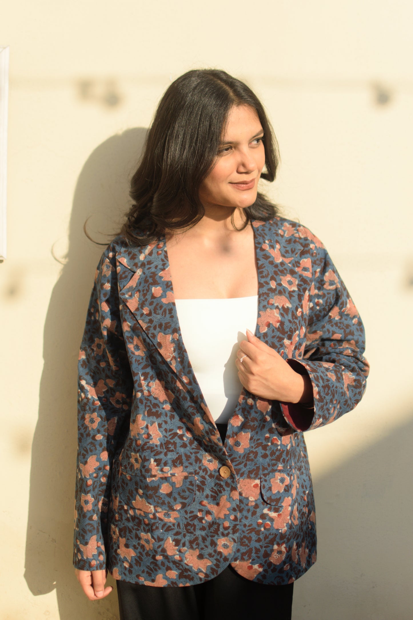 AFSANA- Cotton Jackets in Indigo