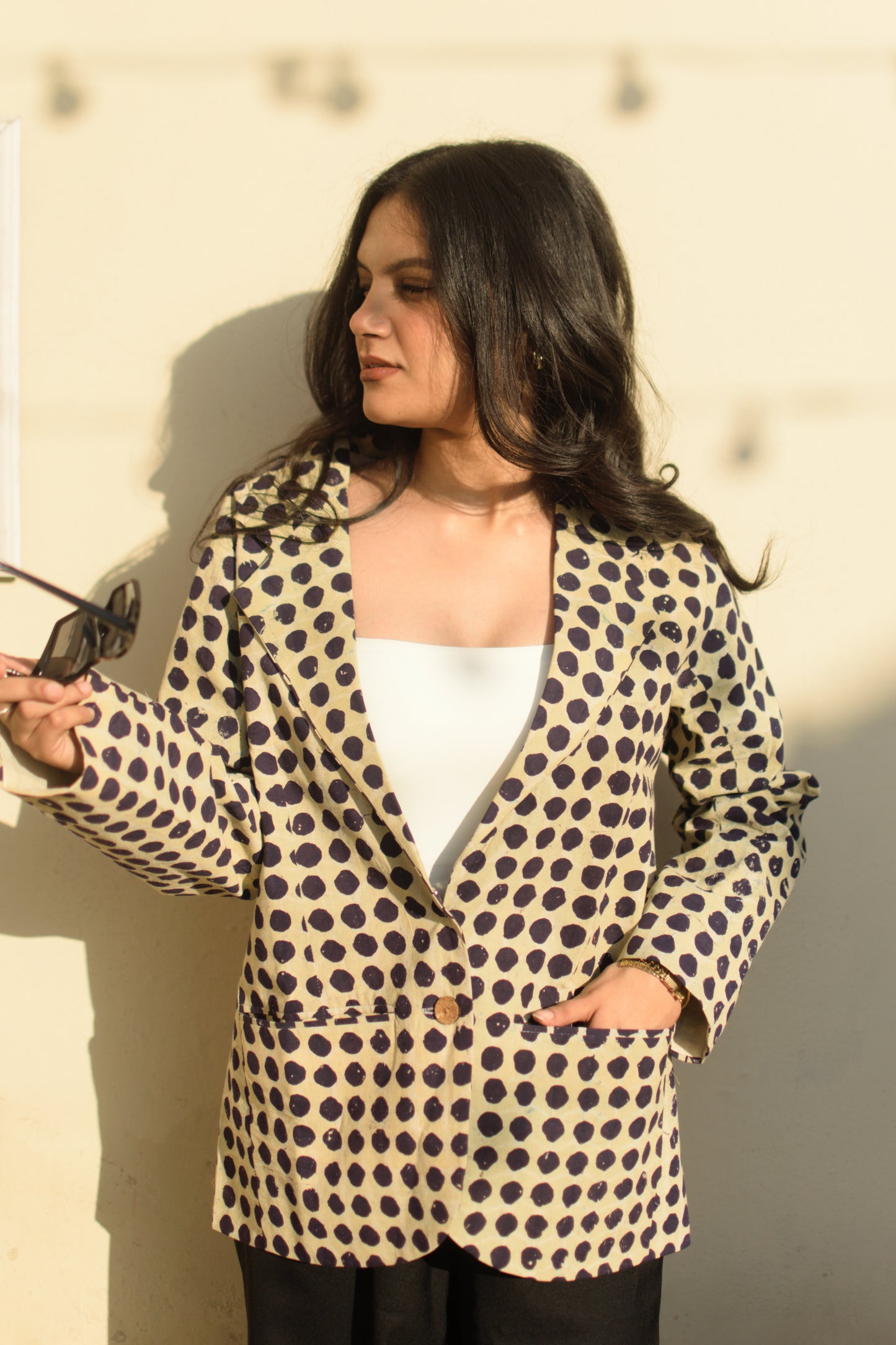 AFSANA- Cotton Jackets in Polka Dots