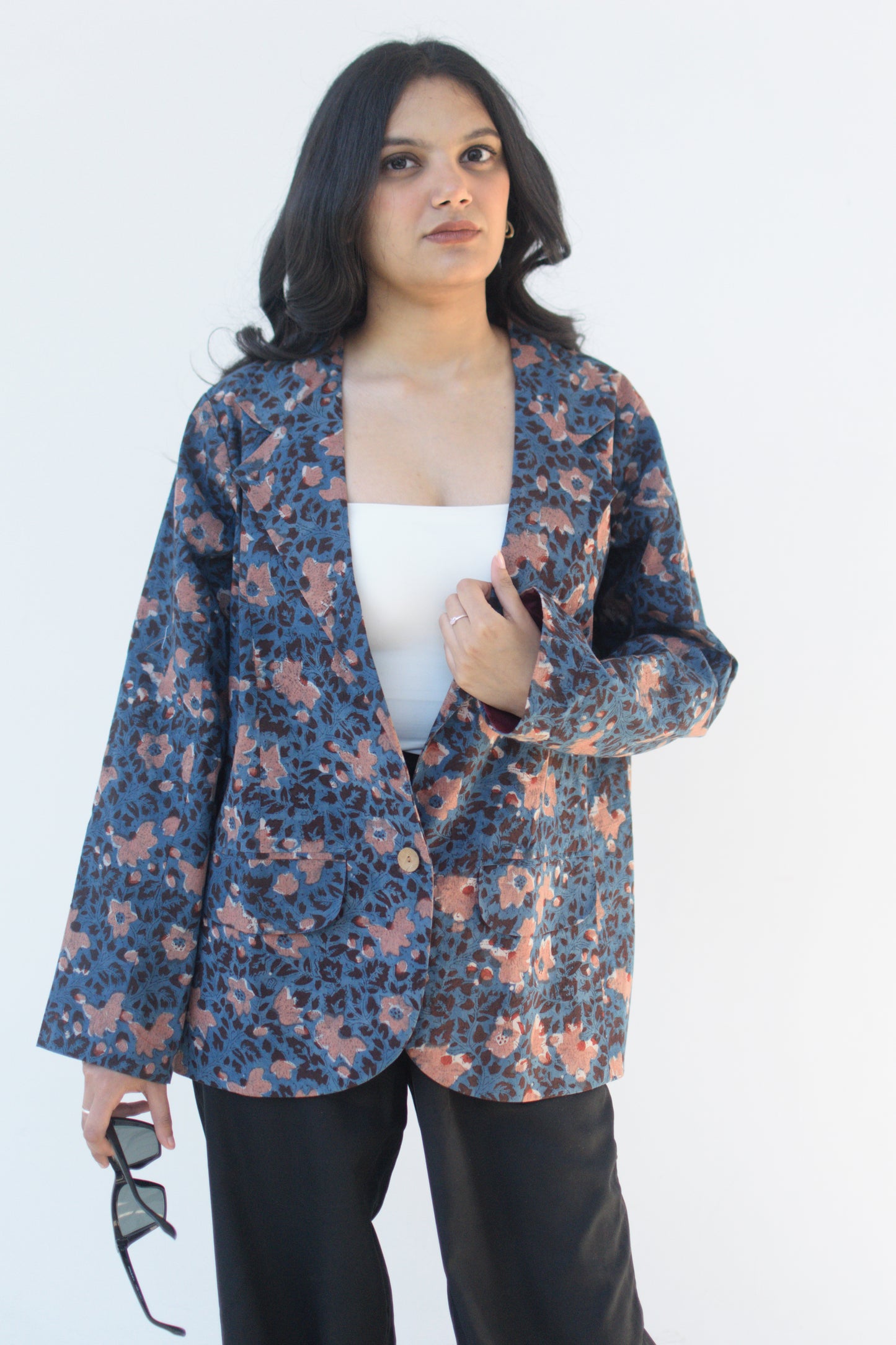 AFSANA- Cotton Jackets in Indigo