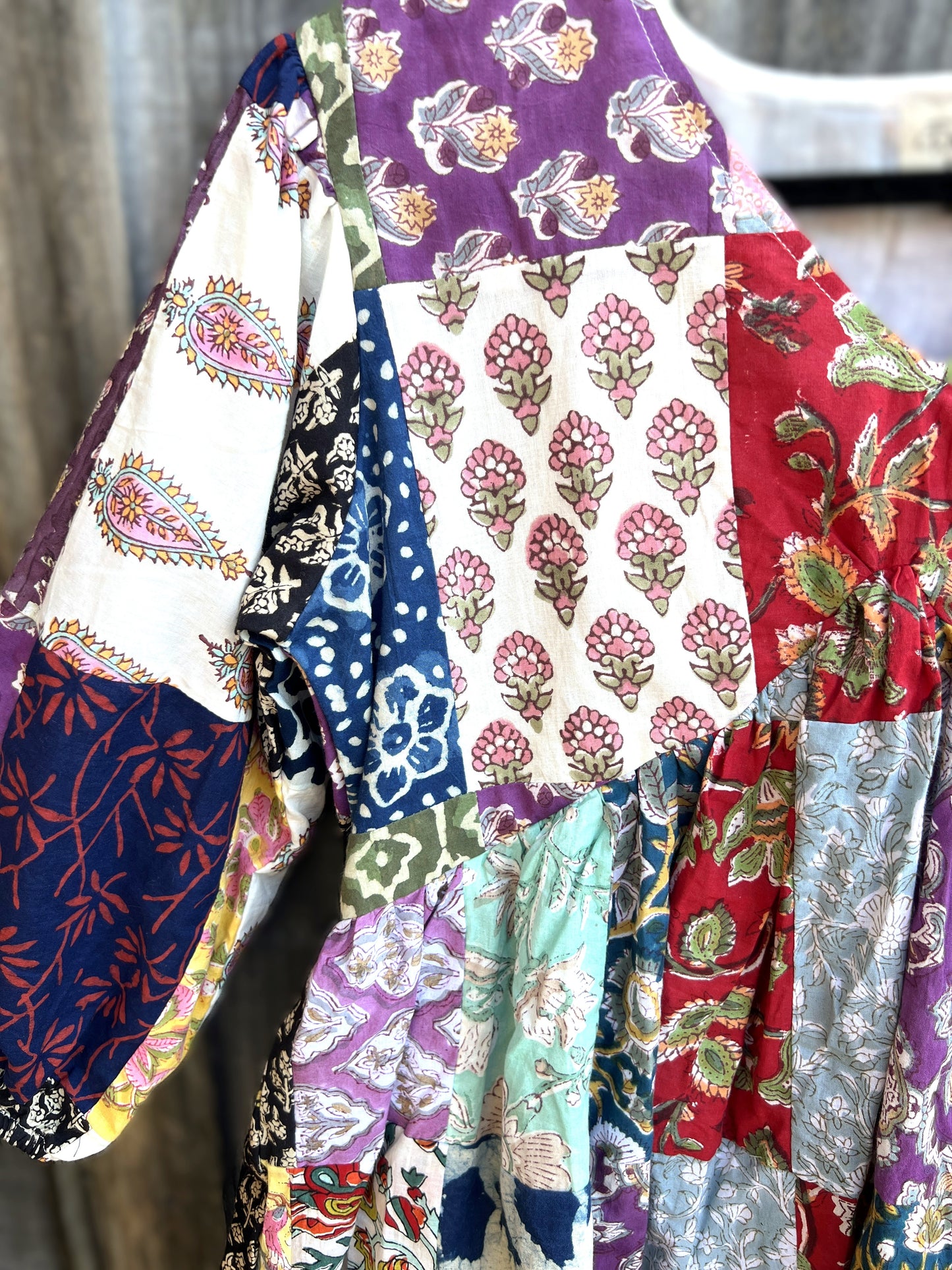 Patchwork top close up