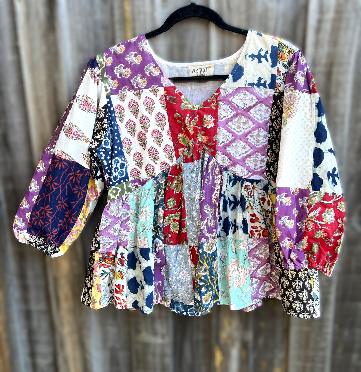 Patchwork Top sleeves front